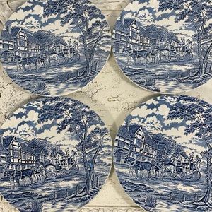 4 Myott Staffordshire Ware Royal Mail Dinner Plate